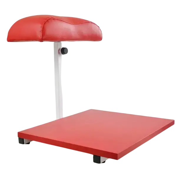 Педикюрная подставка с красной полочкой, белый металл Киев - изображение 1