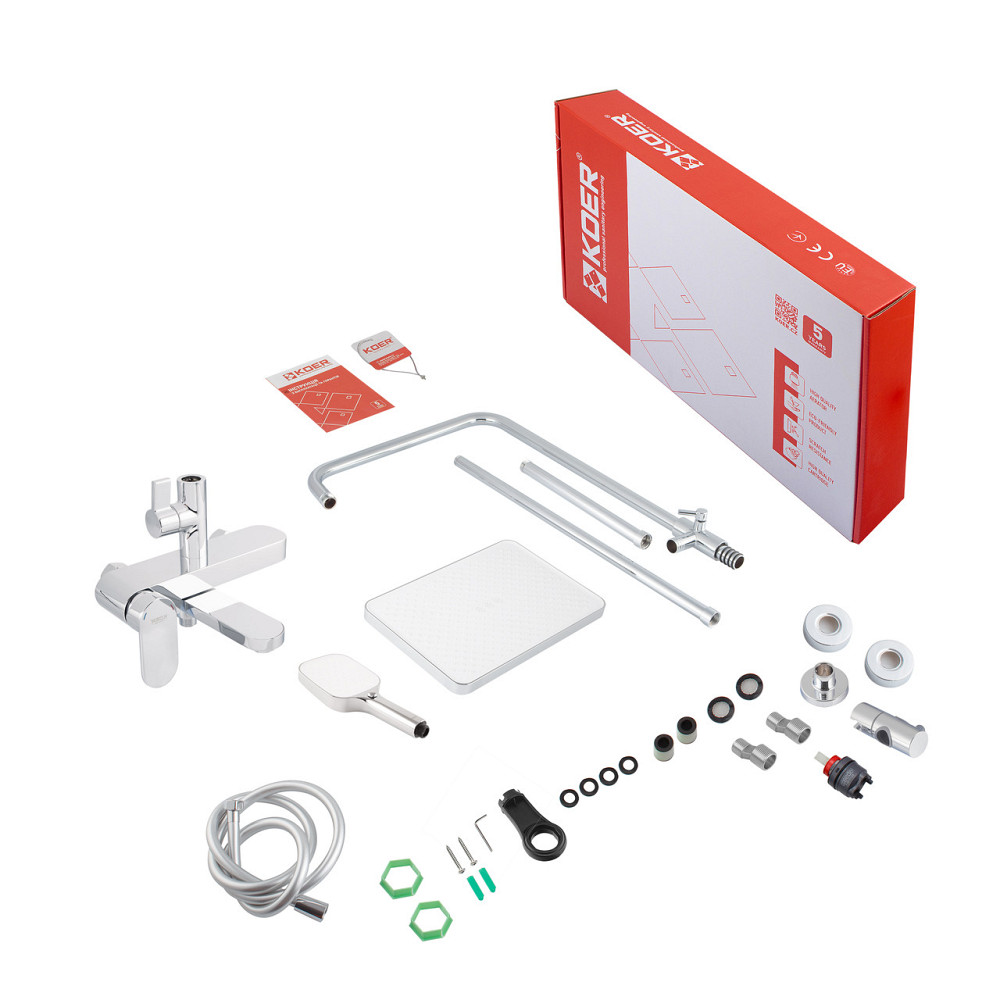 Душова колона Koer KB-56030-01 з змішувачем та 3 функціями (KR5427) Харків - фото 2