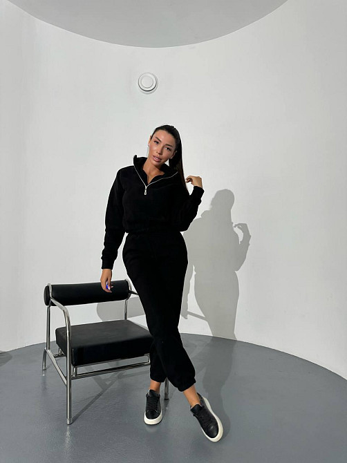 Женский теплый прогулочный костюм двойка: кофта и брюки двусторонний флис Одесса - изображение 1