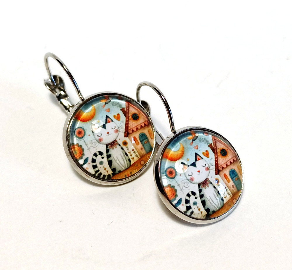 Сережки молодіжні Кіт Київ - фото 1