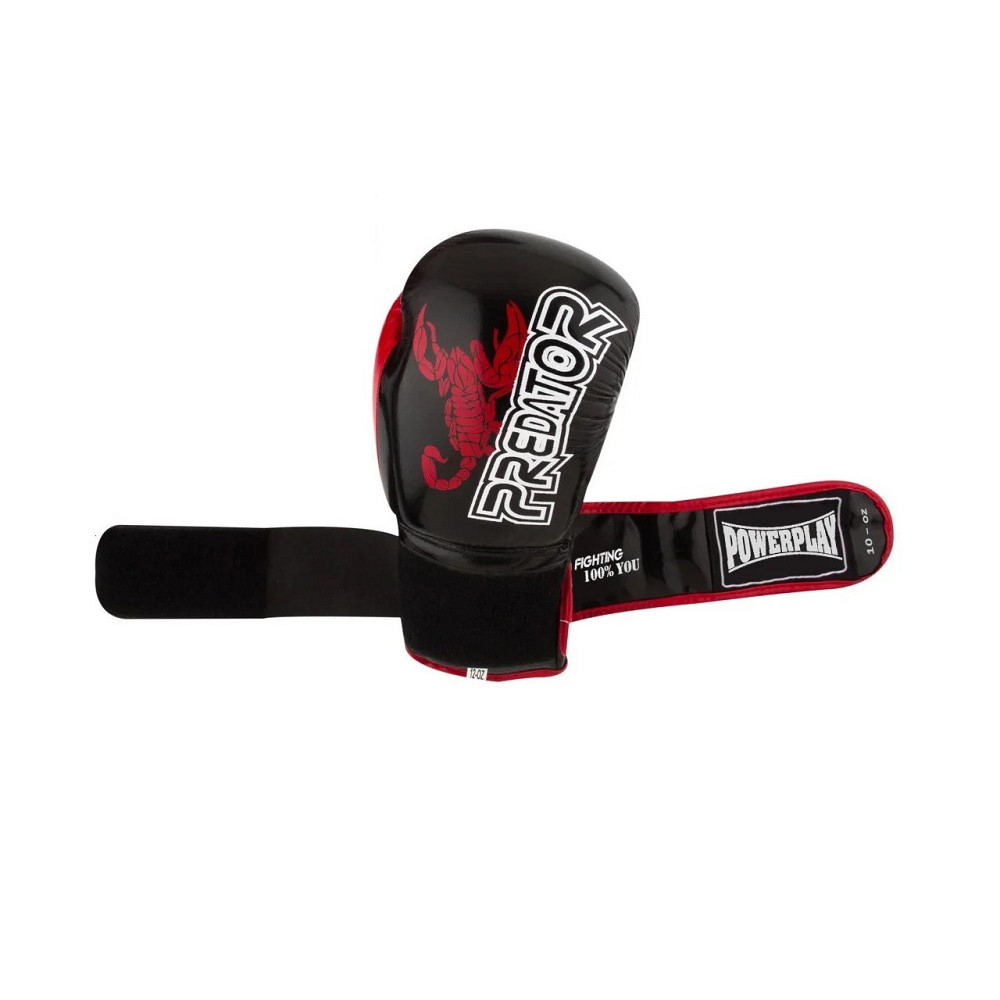 Боксерські рукавиці PowerPlay 3007 Scorpio Чорні карбон 12 унцій Луцьк - фото 10