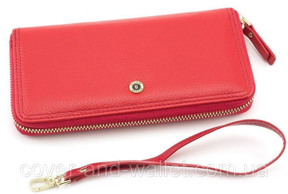 Красный женский кожаный кошелек на молнии с карманом Boston B 208 Киев - изображение 7