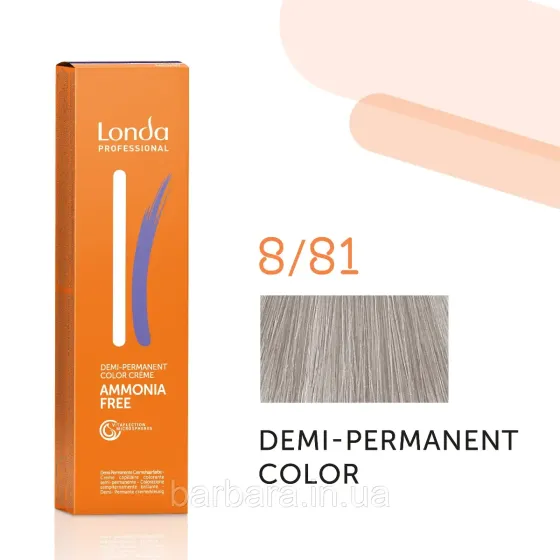 8/81 Тонуюча безаміачна фарба для волосся Londа Demi-Permanent Color 8/81 светлый блонд перламутрово-пепельный Киев