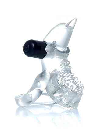 Ерекційне кільце - Dolphin Vibro CockRing Clear Sex Aura Київ