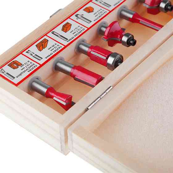 Набір фрез кінцевих по деревині, 6 шт. INTERTOOL HT-0072 Киев