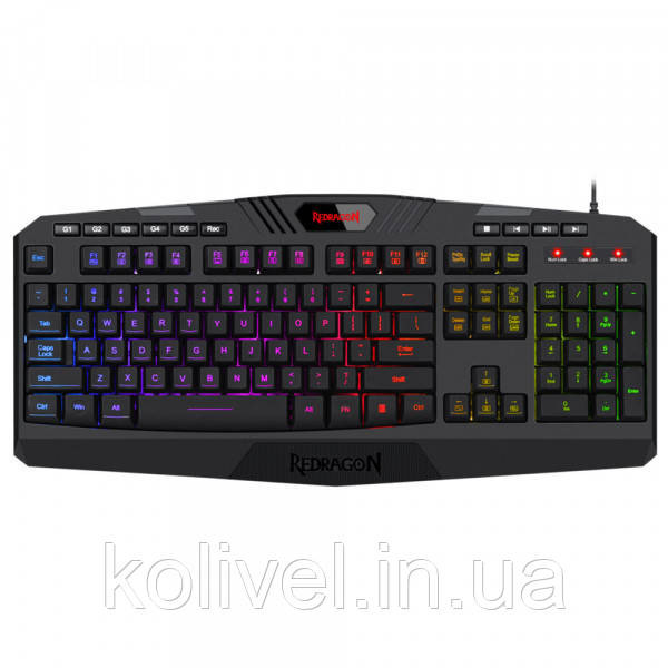 Клавіатура ігрова Redragon Harpe2 UKR RGB підставка USB (77484) Київ - фото 1