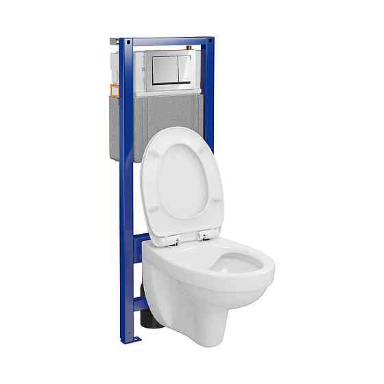 КОМПЛЕКТ С44: ІНСТ СИС-МА SYSTEM 40  MEХАН+ CERSANIA 414 з дюр сид LIFT+ кнопка змиву ENTER II хром Киев