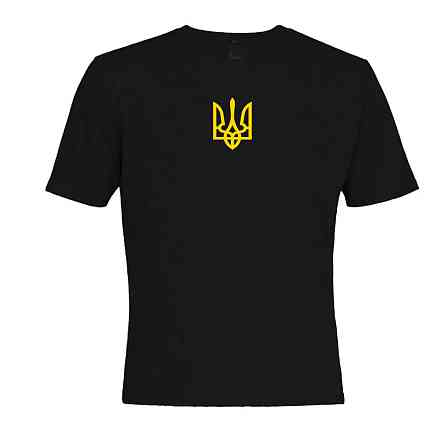 Футболка чоловіча з Гербом України (чорний) XS-10XL Одеса
