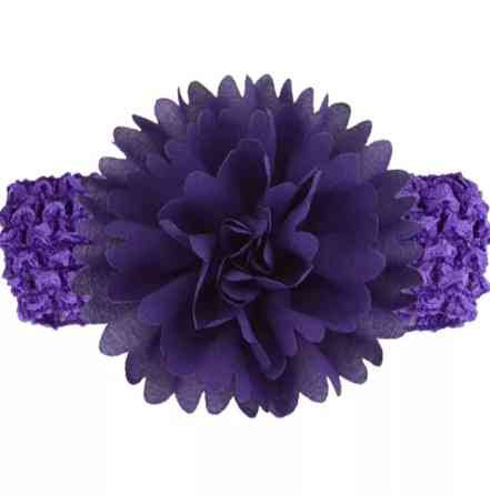 Повязка для девочки на голову с цветком 30-50 см фиолетовый Киев
