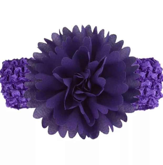 Повязка для девочки на голову с цветком 30-50 см фиолетовый Киев - изображение 1