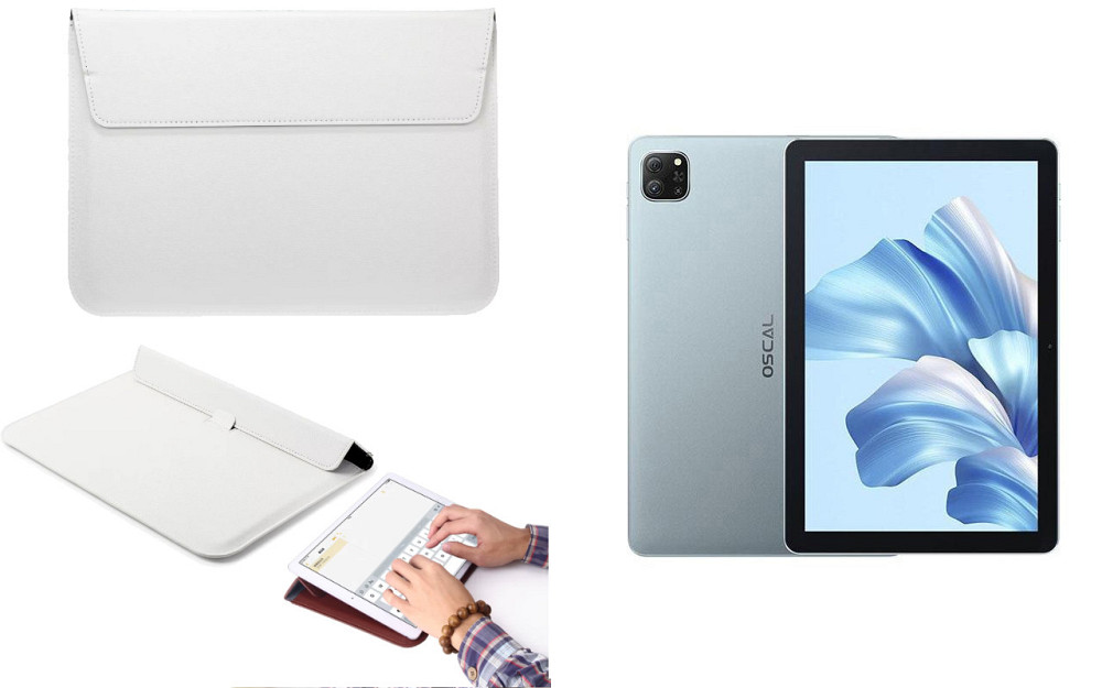 Чехол-конверт VitoCase для Blackview Oscal Pad 60, с функцией подставки для планшета Белый Киев - изображение 1