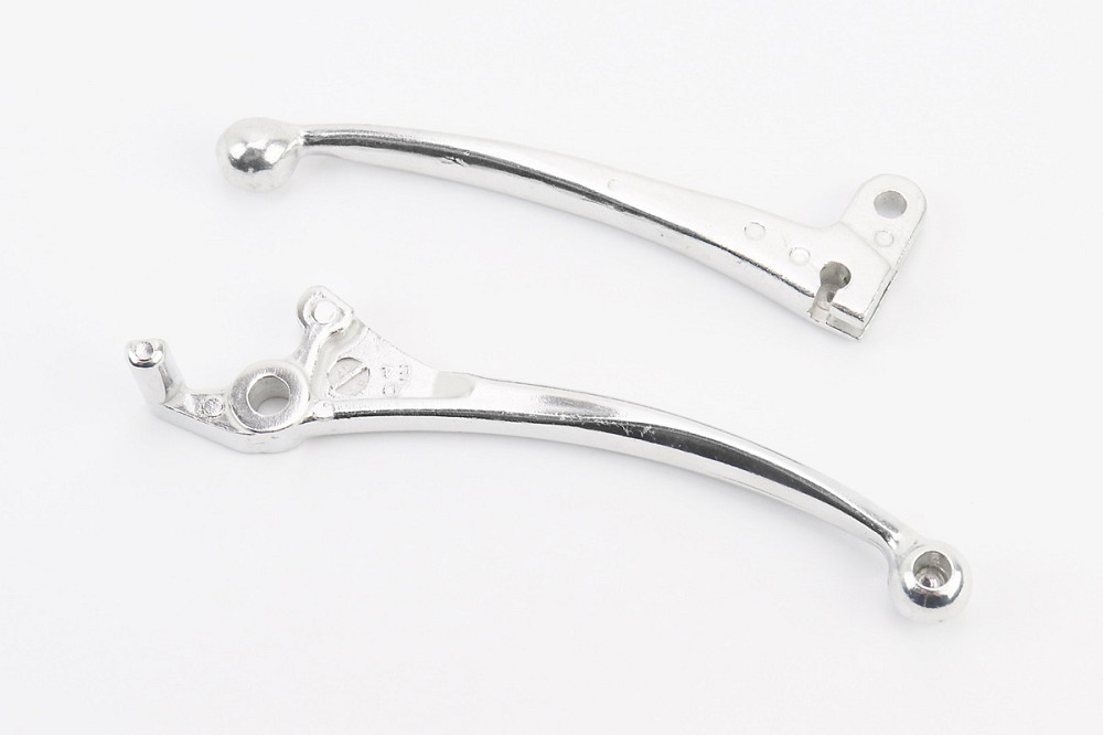 Важелі керма лівий, правий к-кт 2шт (під диск. / барабан. гальмо) Suzuki AD50 "хром" Київ - фото 2