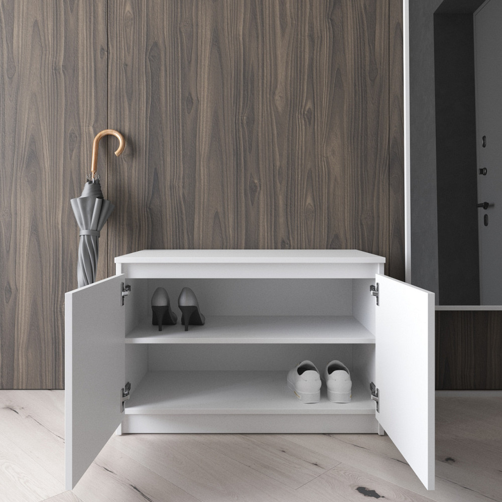 Тумба для взуття VAYS R-20 Білий, без ручок, ЛДСП, 80×40×53 см - для передпокою, коридору Львів - фото 2