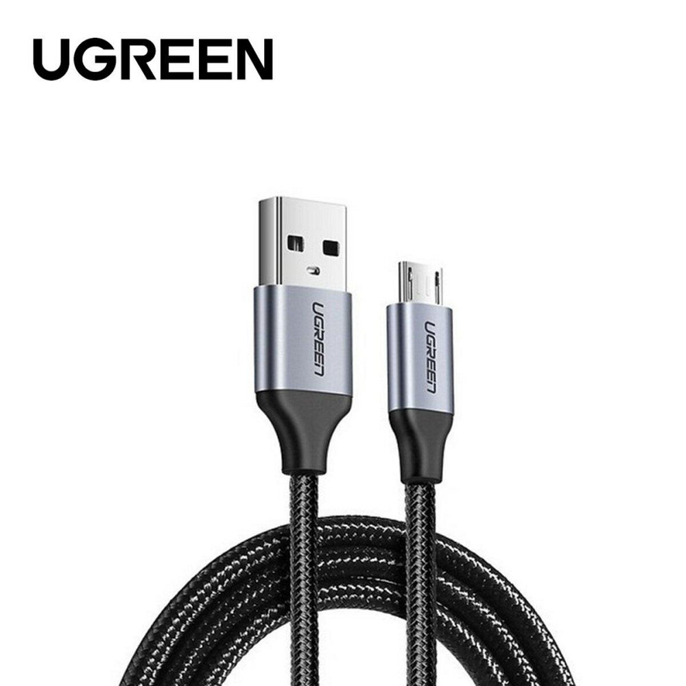 Кабель UGREEN US290 USB 2.0 A - Micro USB нікельований з обплетенням 2m, колір чорний UGR-60148 Одеса - фото 2