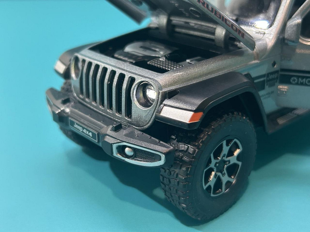 Машина Автосвіт Jeep vlanger інерційна відчиняються двері капот багажник 21см Сіра (AP-1979) Чернігів - фото 5