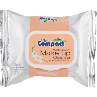 Вологі серветки Ultra Compact Waterproof Make-up Cleanser для зняття макіяжу 25 шт. (8697420534592) Вінниця - фото 1