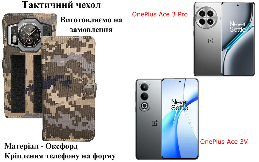 Тактичний чохол для Motorola Moto E15, кріпиться до спорядження на липучці Київ - фото 1