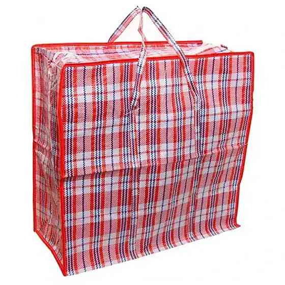 Сумка хозяйственная Клетка №5 64х49 вертикальная красная Киев