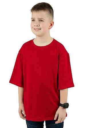 Футболка для мальчика оверсайз, бордовая х/б, топ 164 Киев