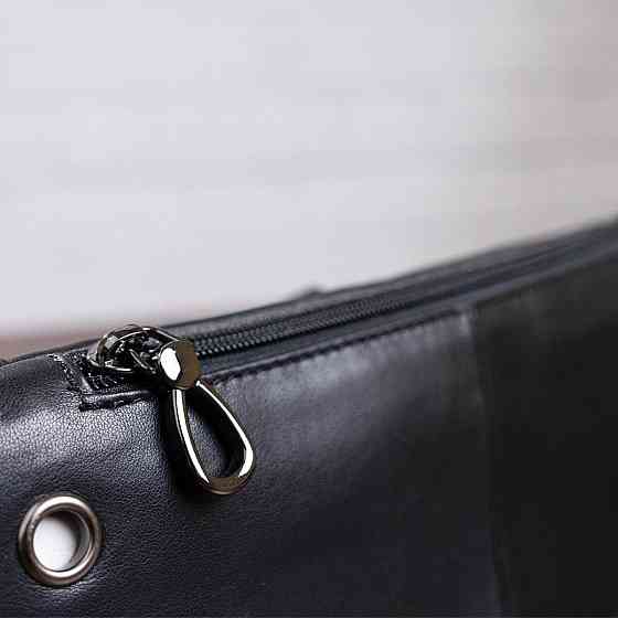 Поясная сумка из натуральной кожи Vintage 20343 Черная Киев