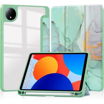Чехол для планшета BeCover Soft Edge TPU Xiaomi Redmi Pad SE 8.7" Green Marble (712574) Винница - изображение 1