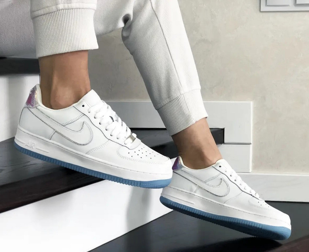 Кроссовки Nike Белые Женские Форсы Кожаные Найк (размеры: 36,37,38,39,40,41) Днепр - изображение 6