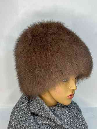 Шапка хутряна жіноча з песця Шарлотта Шоколадний Харків