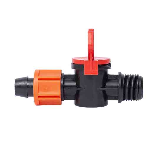 Кран для крапельної стрічки Ø16 мм н/р 1/2" FLORA (5079654) Київ