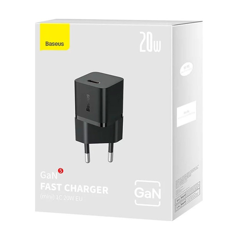 Зарядное устройство Baseus GaN5 20W EU Black Киев - изображение 5