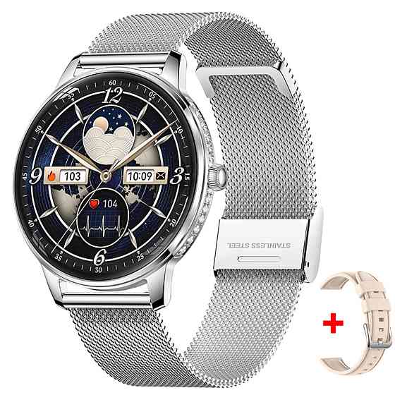 Умные смарт часы Smart Brilliant Slim Silver (2 ремешка) Киев