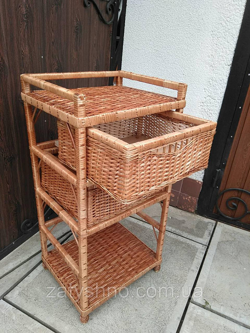 Комод ящик з лози кавовий Київ - фото 2