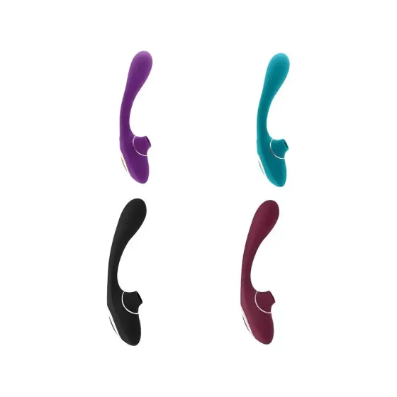 Вібратор S Pleasures Dual Suction - Turquoise Львів