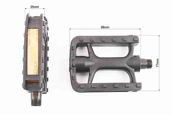 Педалі MTB 9/16" (104x72.5x23mm) пластикові, чорні HJL-822 Київ