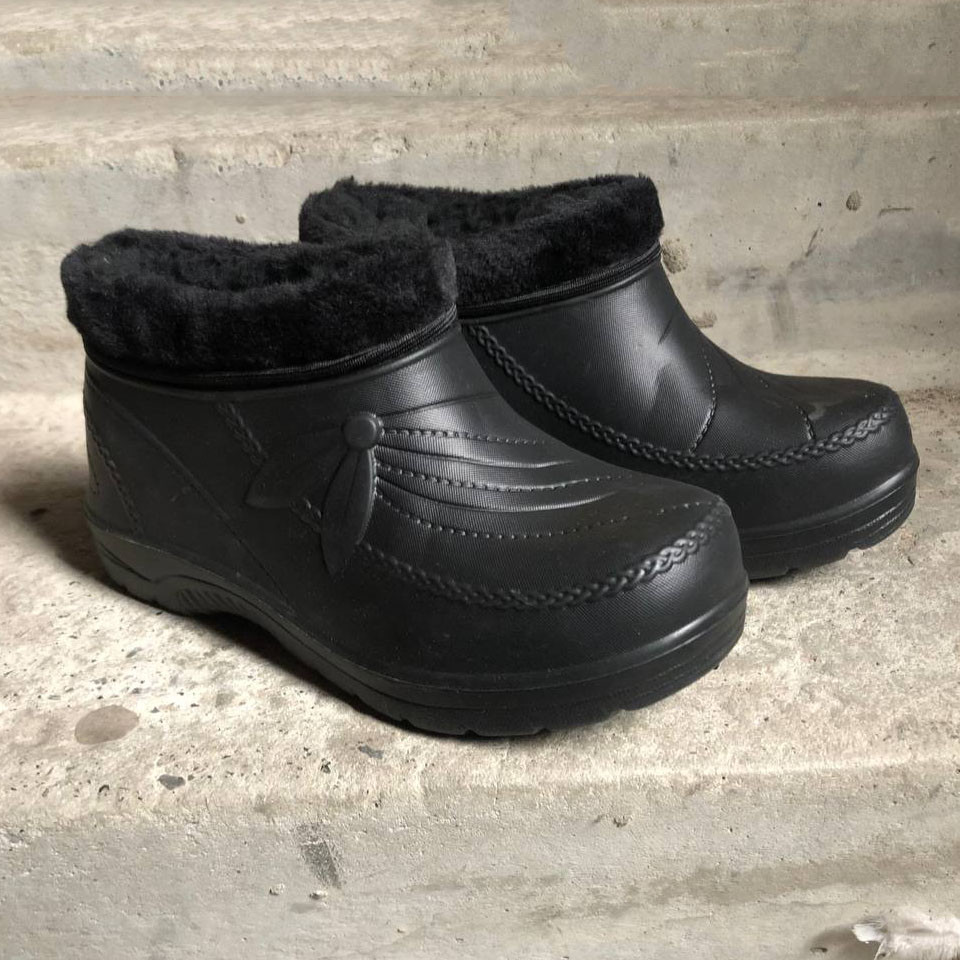 Теплі тапочки чуни, Калоші зимові, Жіночі чорні зимові калоші Жіночі черевики з повсті SF-52 Львів - фото 4