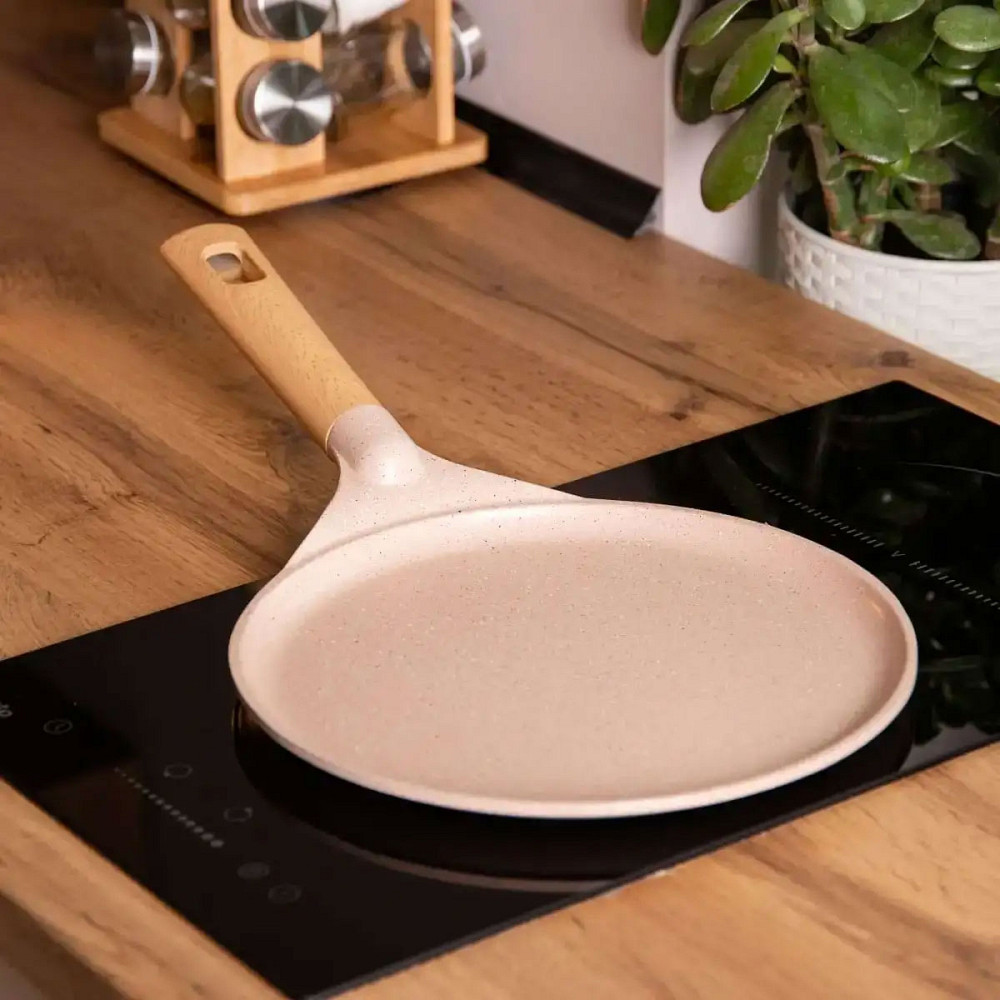 MGC Алюмінієва млинцева сковорода з мармуровим антипригарним покриттям Ø 26 см, товсте дно MGC Коломия - фото 2