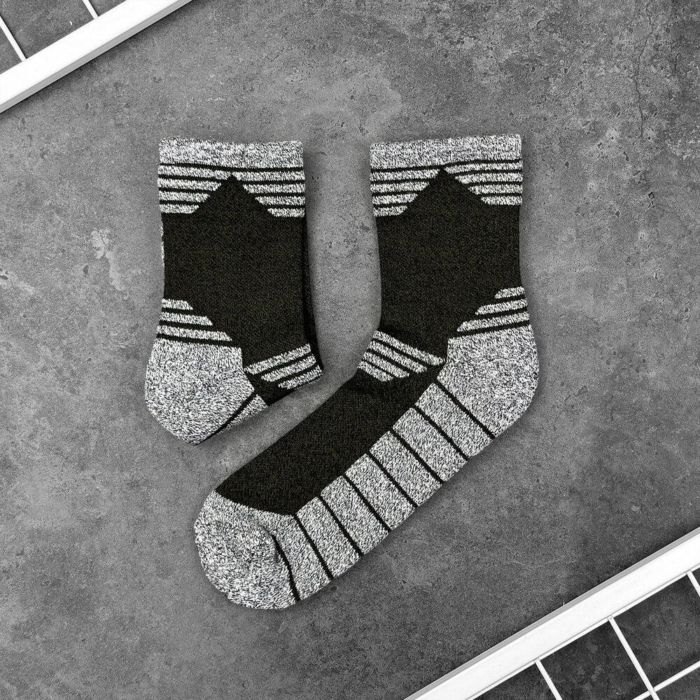 Чоловічі спортивні шкарпетки Pobedov Heat хакі з сірими вставками Київ - фото 1