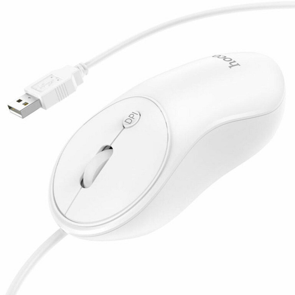 Мышь проводная Hoco GM13 Esteem business wired mouse, цвет белый 6931474757852 Одесса - изображение 3