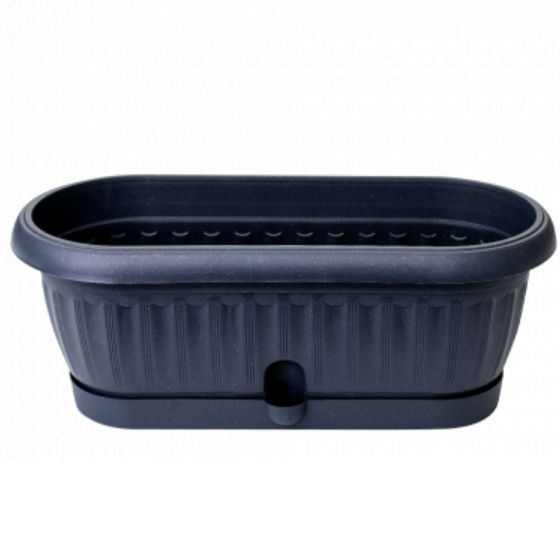 Вазон Терра кактусник з підставкою 26,5*10,2см граніт Алеана Житомир