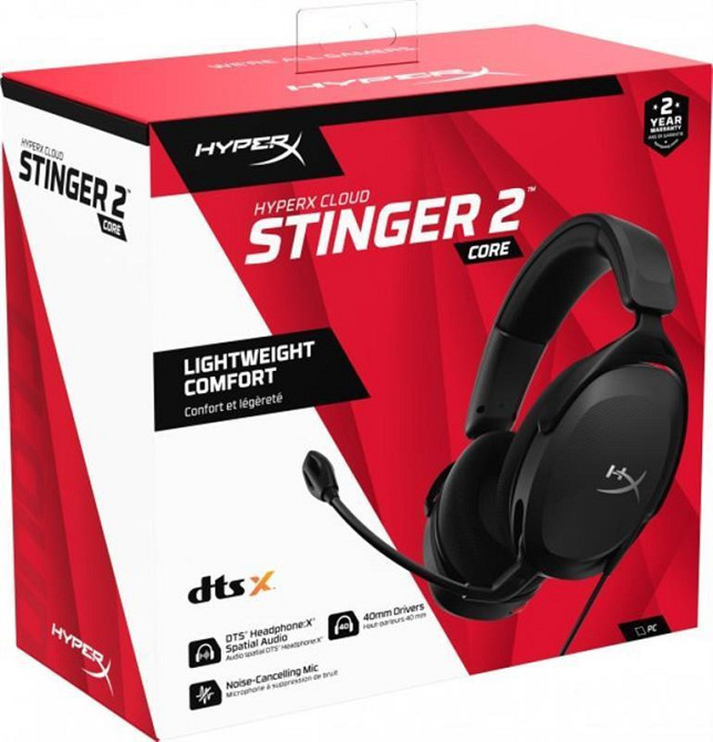 Гарнітура HyperX Cloud Stinger 2 Core PC 3.5mm Black (683L9AA) Чорний Харьков - изображение 4