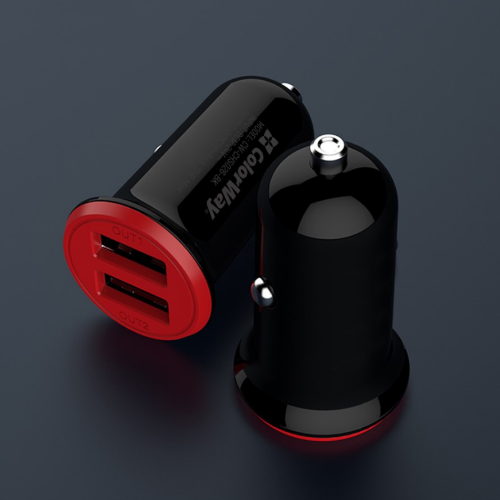 Автомобільний зарядний пристрій ColorWay CW-CHA026-BK 2USB 3,4А 17W червоний/чорний Житомир