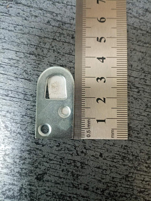 Вушко для підвішування меблів  40х20мм, оцинк білий "Mark" Київ - фото 1