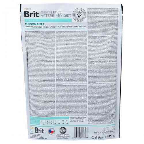 Корм сухий Brit Grain Free VetDiet Cat Struvite для котів з сечокам яною хворобою з куркою та горохом 400 г Київ