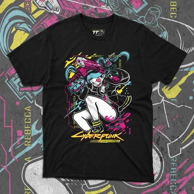 Футболка чоловіча з  принтом Cyber Punk Rebecca 5 Розмір 48 Anime1024 Дніпро - фото 1