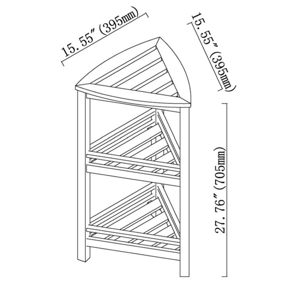 Стеллаж угловой для ванной 