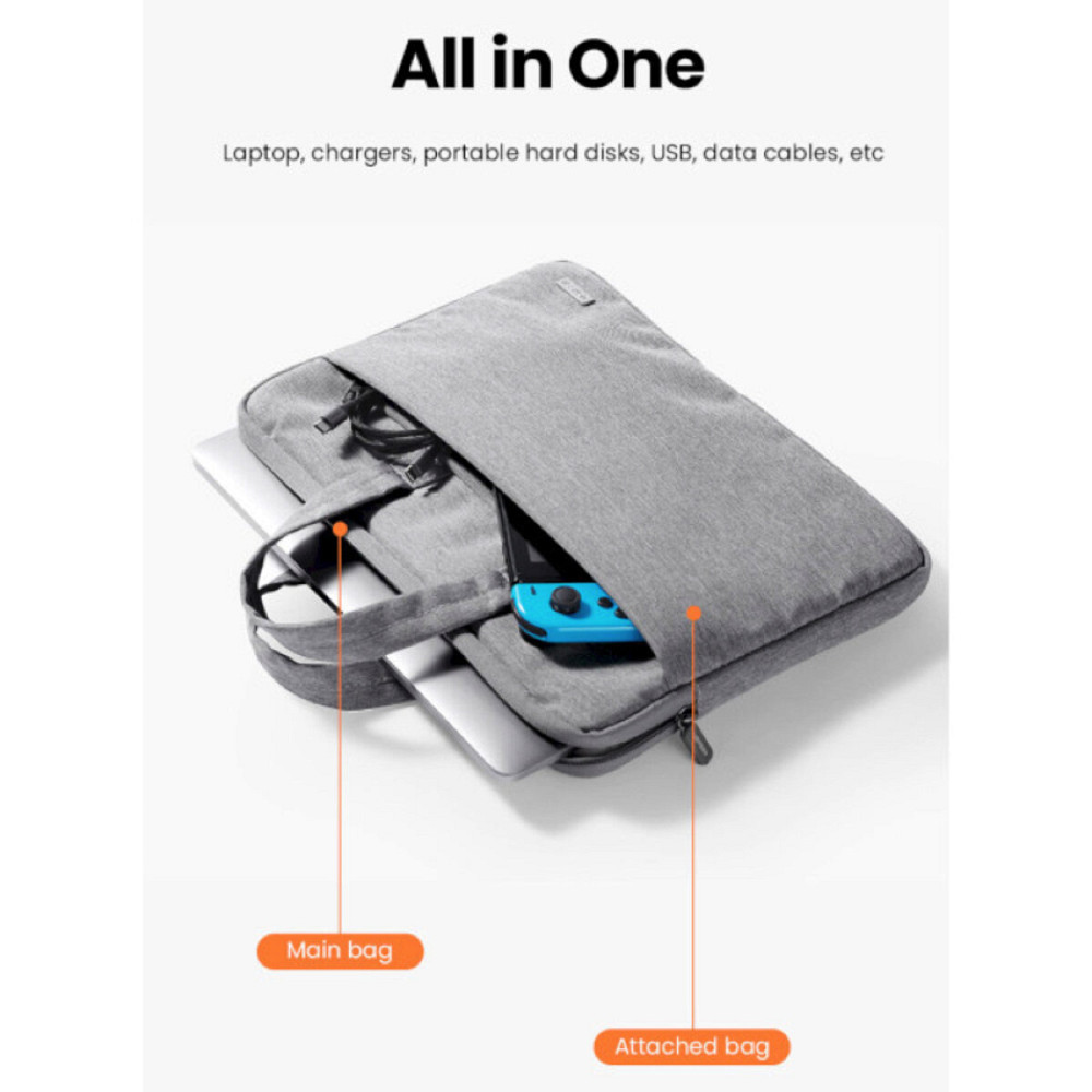 Сумка для ноутбука UGREEN LP437 Laptop Bag 15''-15.9'' (Gray)(UGR-30325) (UGR-30325) Киев - изображение 5