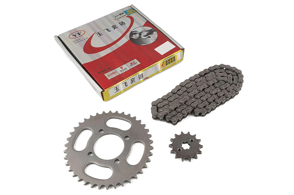 Зірки трансмісії (пара) Delta 428-14T + 428-36T (+ланцюг 108L) (сталь 20) DGH Київ - фото 1