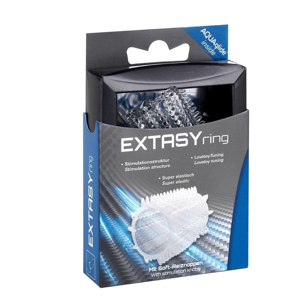 Эрекционное кольцо Joydivision EXTASYring Transparent из эластичного силикона, прозрачное, 4 × 1,5 Sex Aura Киев - изображение 3