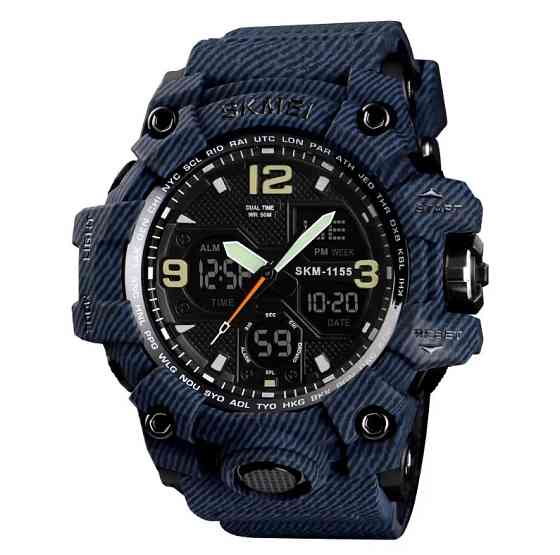 Мужские наручные часы Skmei Hamlet 1155 Синий джинс Киев