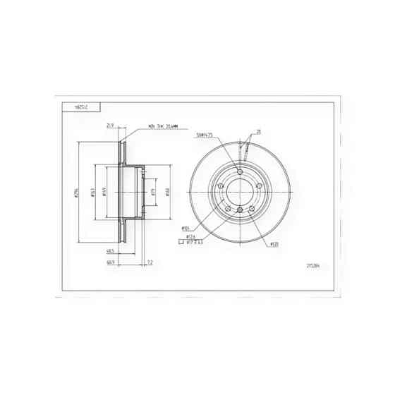 Диск BMW 5 (E39) передній (296x22mm) гальмівний Мукачево
