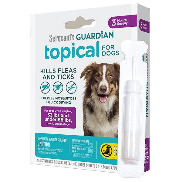 Sergeant’s Guardian Dogs СЕРЖАНТС ГАРДІАН краплі від бліх, кліщів, комарів для собак 15-30кг, 3мл Київ - фото 1